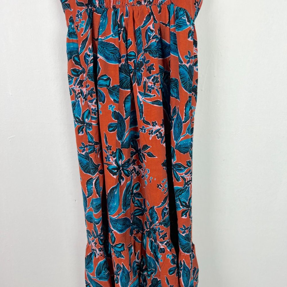 NWT Jason Wu Terracotta Cutout Floral Midi Dress Linen Blend Size XS NEW - Picture 14 of 16